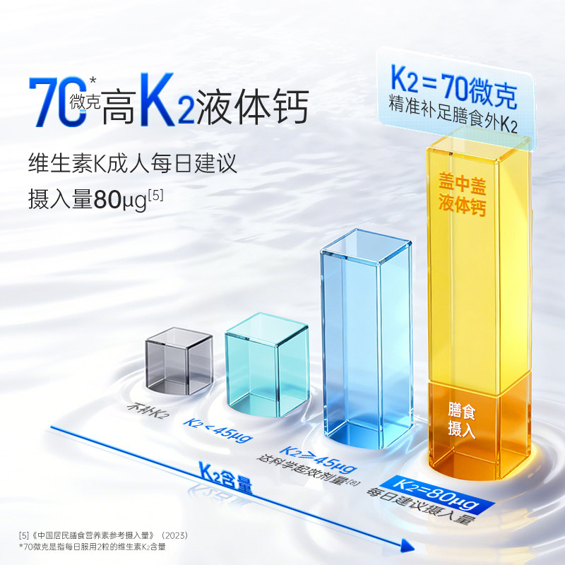 哈药盖中盖液体钙片维生素d维生素k2钙胶囊中老年成人男女性补钙