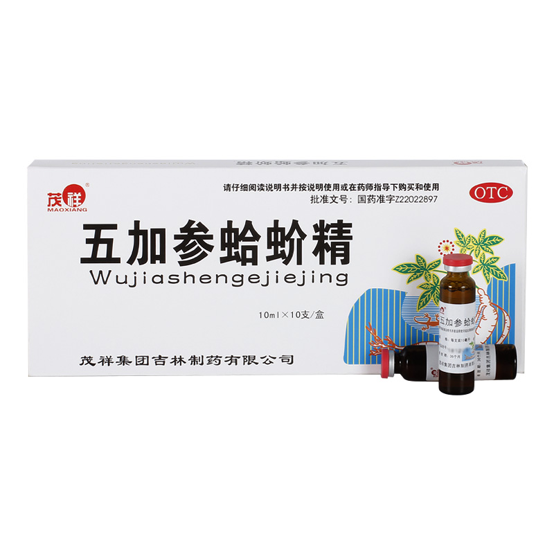 茂祥五加参蛤蚧精10ml*10支/盒肺虚咳嗽补肾益精补气补血元气亏损 - 图1