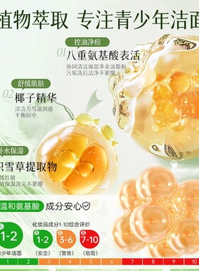 山茶花氨基酸洗面奶洁面慕斯泡沫青少年祛痘淡化痘印青春期少男女