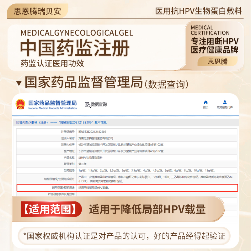 抗hpv病毒干扰素专用凝胶生物蛋白敷料非检测自检妇科凝胶药正品-图3