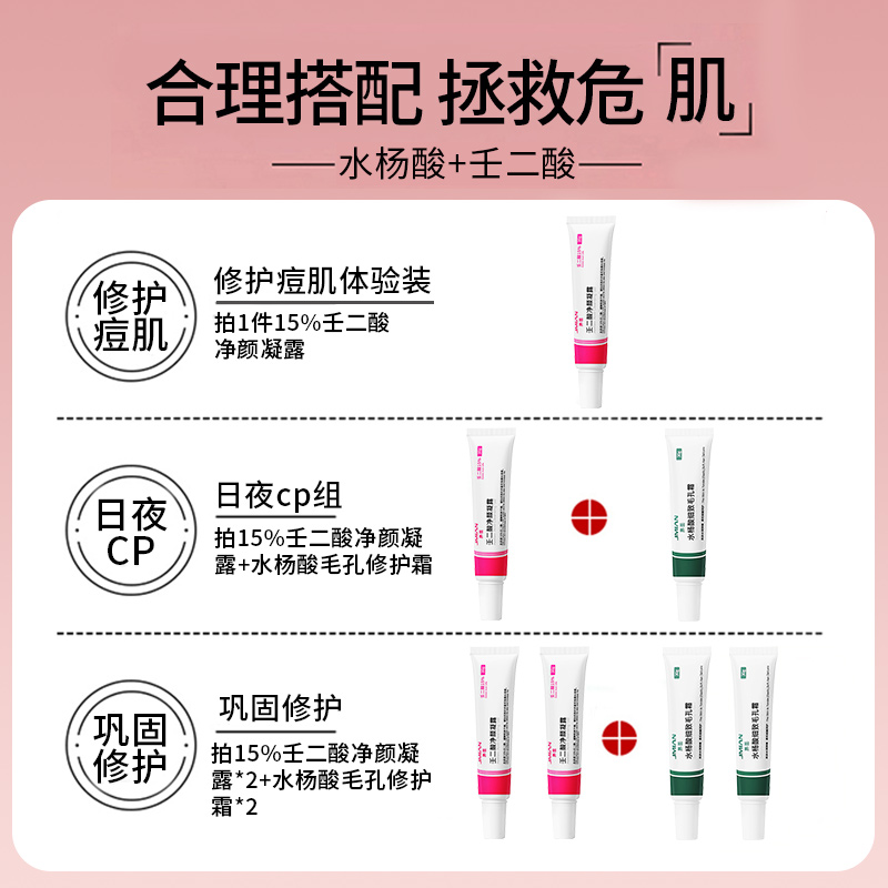 15%壬二酸凝胶祛痘膏去黑头红肿痘印坑淡化任二酸水杨酸细致毛孔