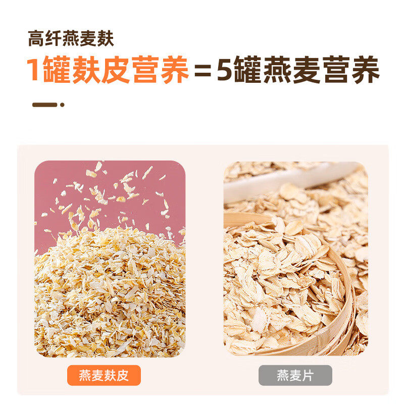 西麦高纤燕麦麸低GI营养代餐早餐0添加蔗糖膳食纤维450g*1罐 - 图1