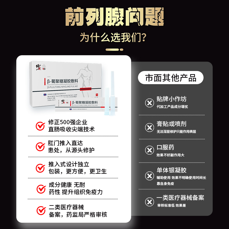 修正前列腺炎栓塞剂专用冷敷凝胶正品增生尿等待钙化灶肥大慢性贴 - 图0