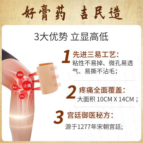 吉民神农镇痛膏官方止痛正品活血消炎消肿膏药膏贴药业贴膏关节 - 图1