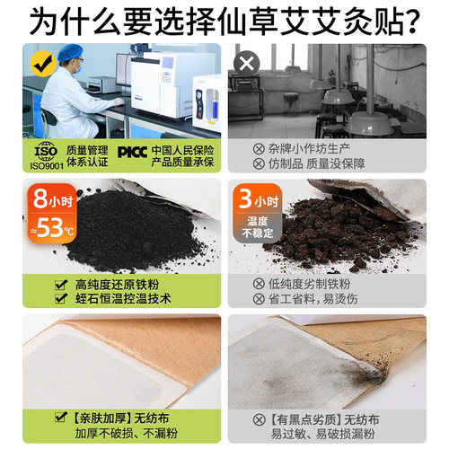 艾灸贴发热艾草热敷包肩颈椎膝盖腰部宫暖宝宝去湿官方旗舰店正品 - 图0