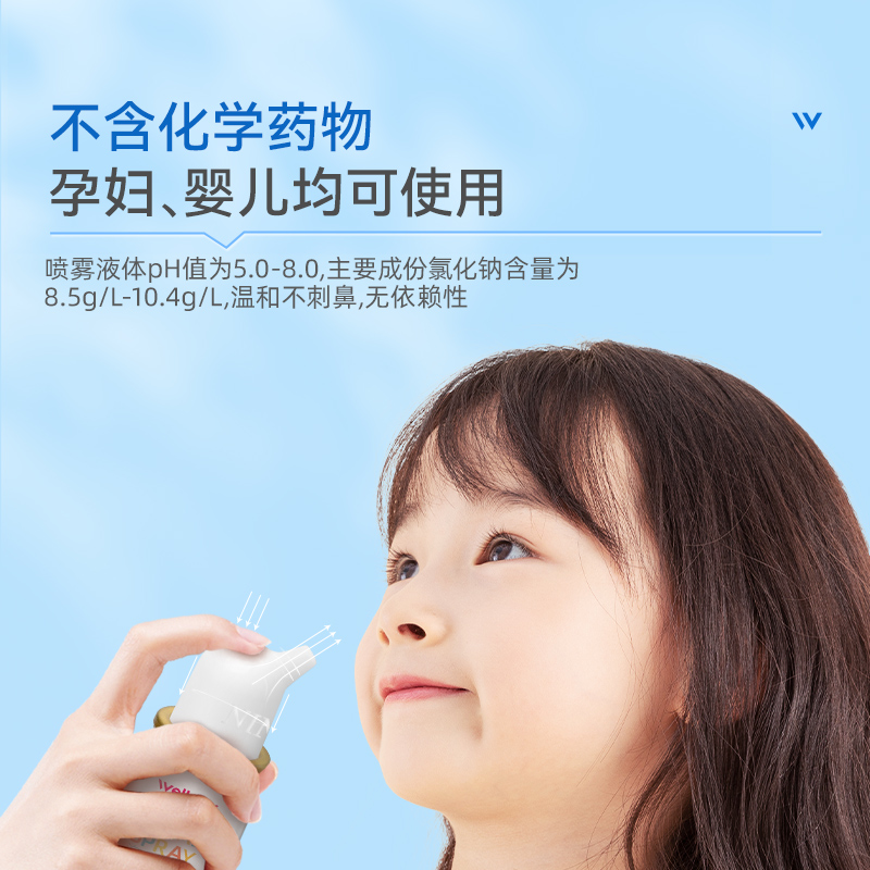 维德生理性海盐水鼻炎鼻腔喷雾剂洗鼻器家用冲洗鼻盐成人儿童鼻喷 - 图3