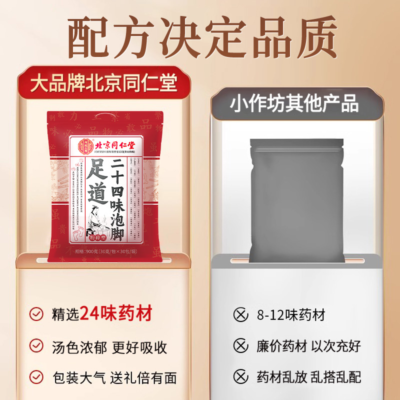北京同仁堂艾草三伏天泡脚的药包祛寒湿非去湿气助睡眠排毒足浴包 - 图1