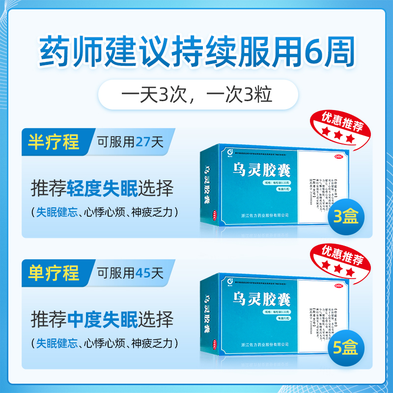 佐力乌灵胶囊81粒失眠神经衰弱助眠补肾健脑改善头晕焦虑睡眠质量 - 图1