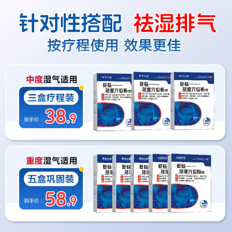 祛湿穴位贴排体内湿寒除去湿气砭贴官方旗舰店正品肥胖礼减医生荐 - 图2