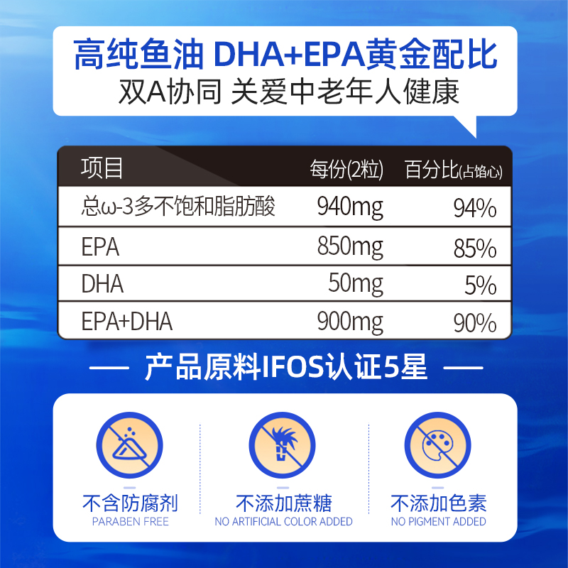 诺特兰德鱼油欧米伽3EPA+DHAomega3深官方正品无糖型海鱼油旗舰店