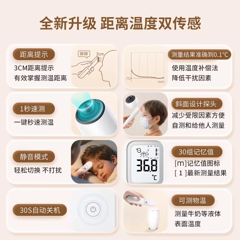 欧姆龙体温计额温枪婴儿专用家用精准医用电子温度计测人体温872J