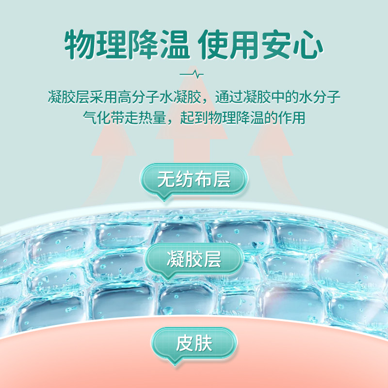 艾享退热贴退烧贴宝宝婴幼儿童成人医用冷敷冰凉降温冰贴凑单10片