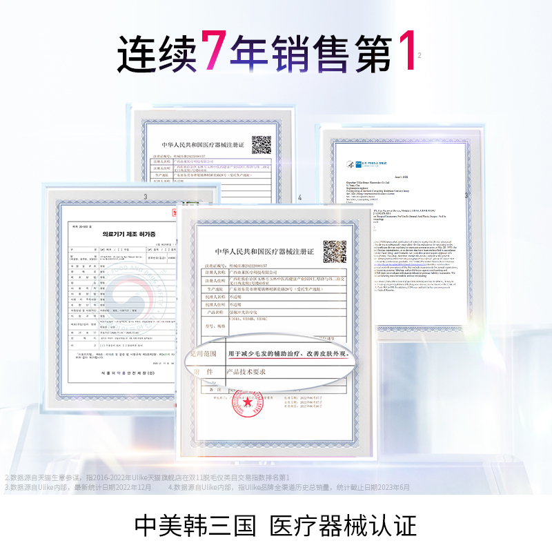 Ulike蓝宝石冰点脱毛仪器女士家用女生专用非激光全身腋下毛air3
