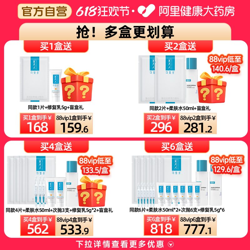 可复美重组胶原蛋白缓解敏感肌术后医用敷料非面膜冷敷贴旗舰店 - 图0