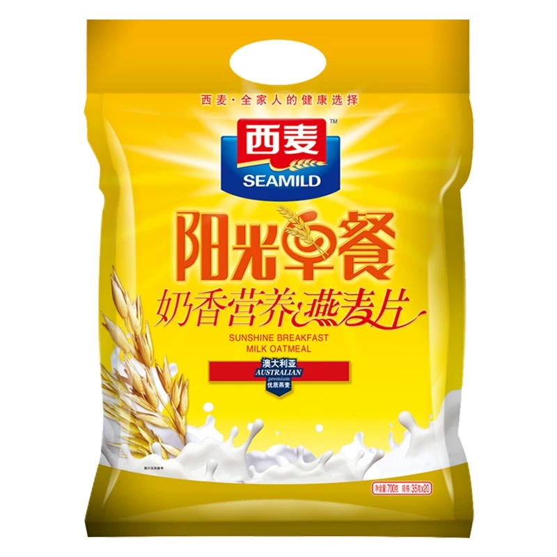 西麦红枣高铁特浓牛奶燕麦片700g袋营养小袋装即食冲饮早餐代餐 - 图0