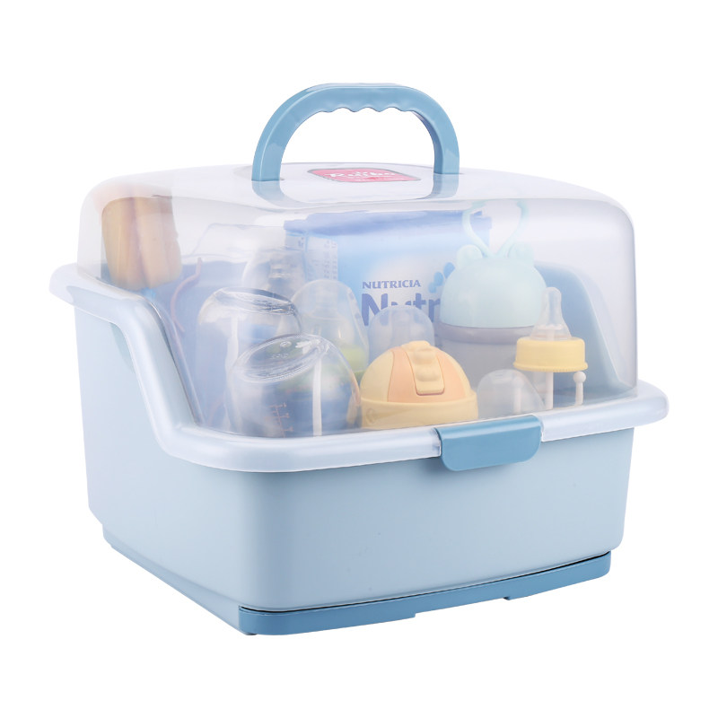宝宝放奶瓶收纳箱沥水带盖婴儿用品餐具辅食盒防尘晾干置物架大号,淘宝优惠券,粉丝福利购,淘宝优惠卷