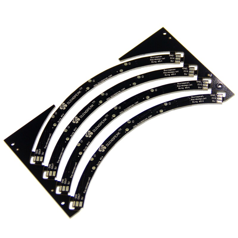 WS2812-60位全彩驱动LED彩灯 Ring Wall Clock环形灯1/4可级联_虎窝淘