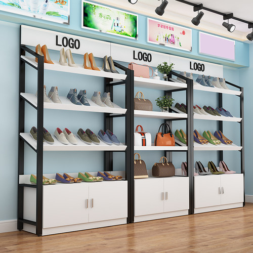 超市货架展示架陈列架化妆品展柜斜面置物架多层水果零食样品架子 - 图1