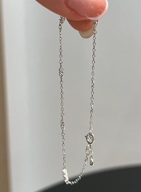 S925通体纯银莫桑钻星河手链女