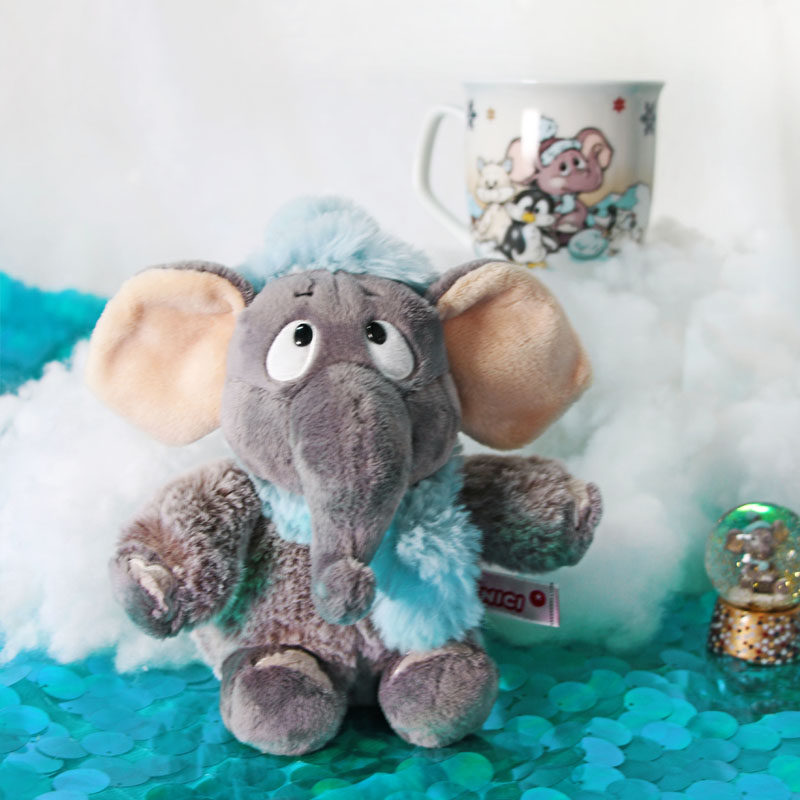 德国NICI冬季带帽小象公仔大象钥匙扣玩偶毛绒玩具礼物可爱呆萌,淘宝优惠券,粉丝福利购,淘宝优惠卷