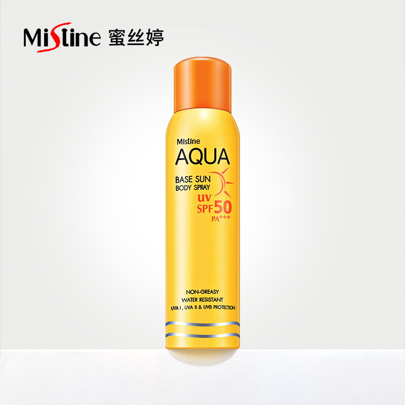 Mistine海外旗舰店泰国Mistine防晒喷雾霜防紫外线隔离推荐spf50小黄喷学生党女清爽0