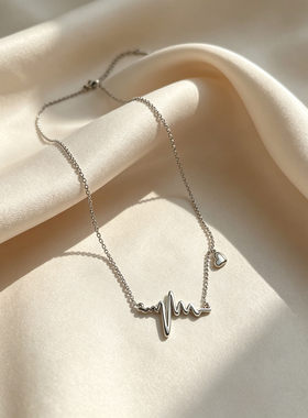 心电图项链女小众设计感ins风锁骨链精致高级
