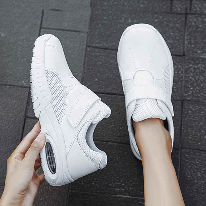 真皮护士鞋女软底医护工作鞋女透气不累脚软垫防滑厚底增高气垫底,淘宝优惠券,粉丝福利购,淘宝优惠卷