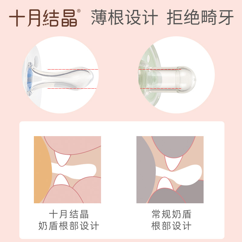 十月结晶安睡型仿母乳新生的奶嘴 十月结晶恩孝奶嘴/安抚奶嘴