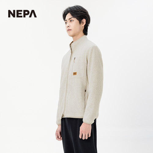 NEPA耐葩24秋冬户外男士绒布外套轻便拉绒保暖夹克7K76163 - 图0