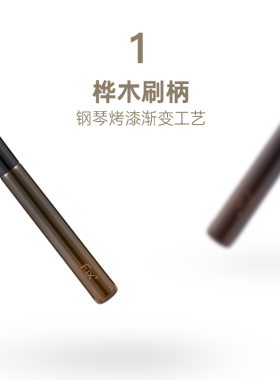 新松毯STS74STS75山兔毛掺配细嫩膏体/液体腮红高光多用刷