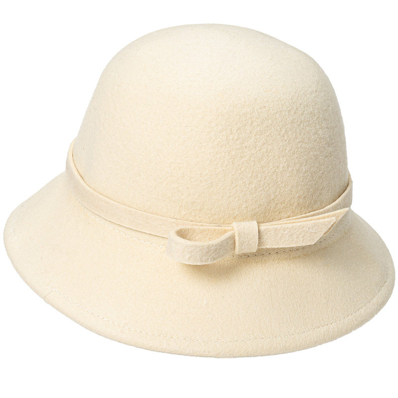 羊毛呢渔夫帽女士秋冬季富家千金帽子赫本风复古小香风法式小礼帽
