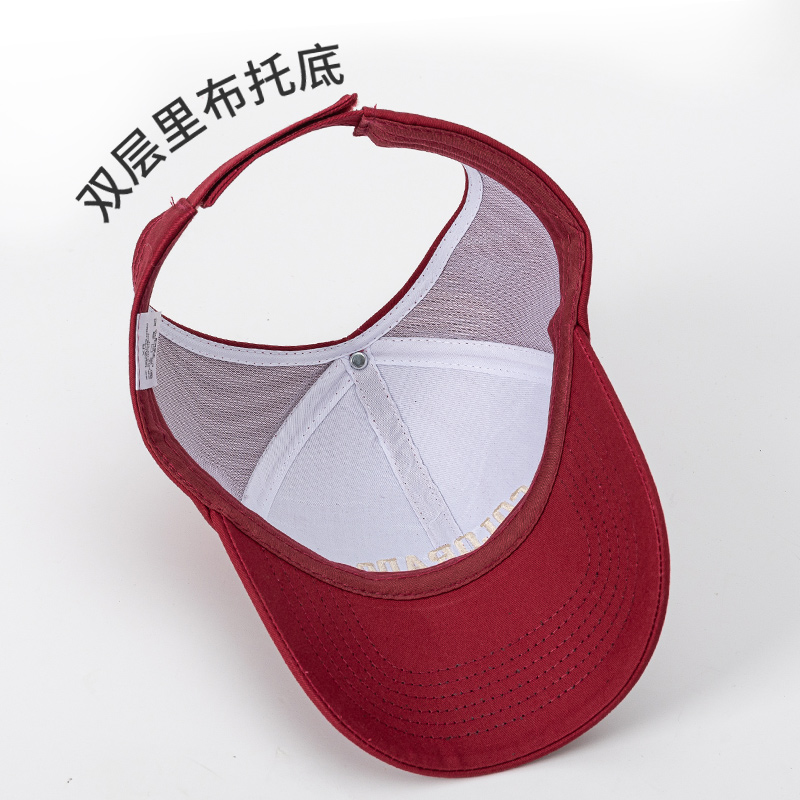 高马尾空顶棒球帽女夏季硬顶鸭舌帽显脸小加宽大帽檐遮阳防晒帽子 - 图2