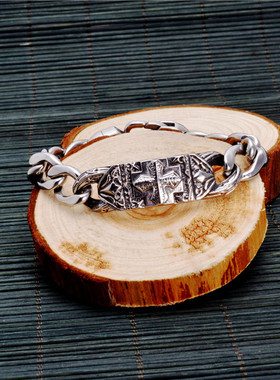 欧美时尚男士钛钢手链