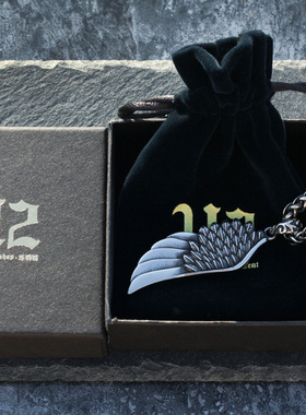 轻奢复古个性翅膀项链男日韩潮人钛钢吊坠百搭文艺配饰品毛衣链