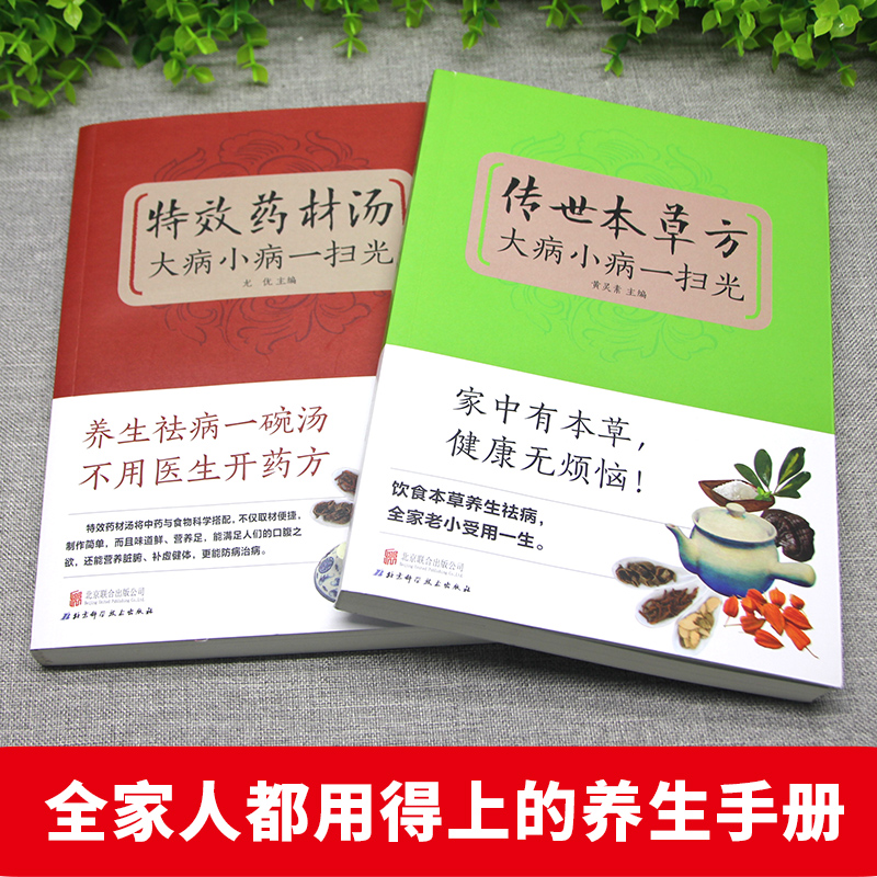 全2册传世本草方+特效药材汤大病小病一扫光饮食与健康中医基础理论绪论本草养生概述适合女性的本草养生秘方中医养生保健智慧书-图1