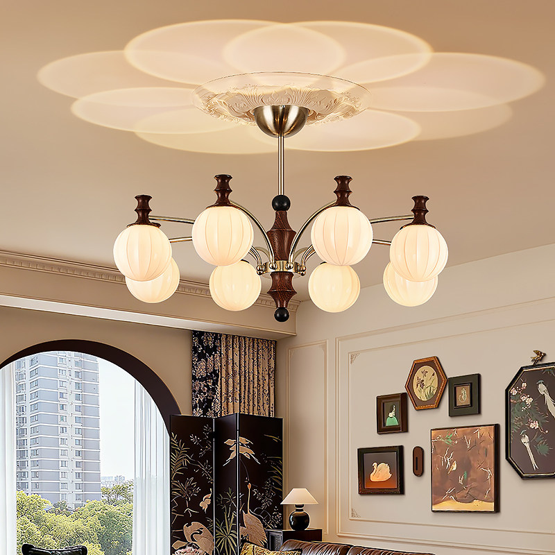 箭牌眼卫士中古风客厅吊灯简约大气智能全光谱护眼餐厅复古卧室灯,淘宝优惠券,粉丝福利购,淘宝优惠卷