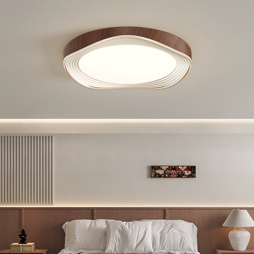 箭牌照明胡桃木色复古风卧室吸顶灯2025新款中古风护眼主卧房间灯 - 图0