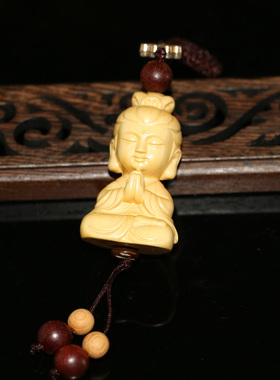 黄杨木葫芦钥匙扣挂件观音工艺品