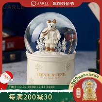 JARLL Snow Walking Little Bear Crystal Ball Music Box for Girls and Girls Childrens Birthday Valentines Day