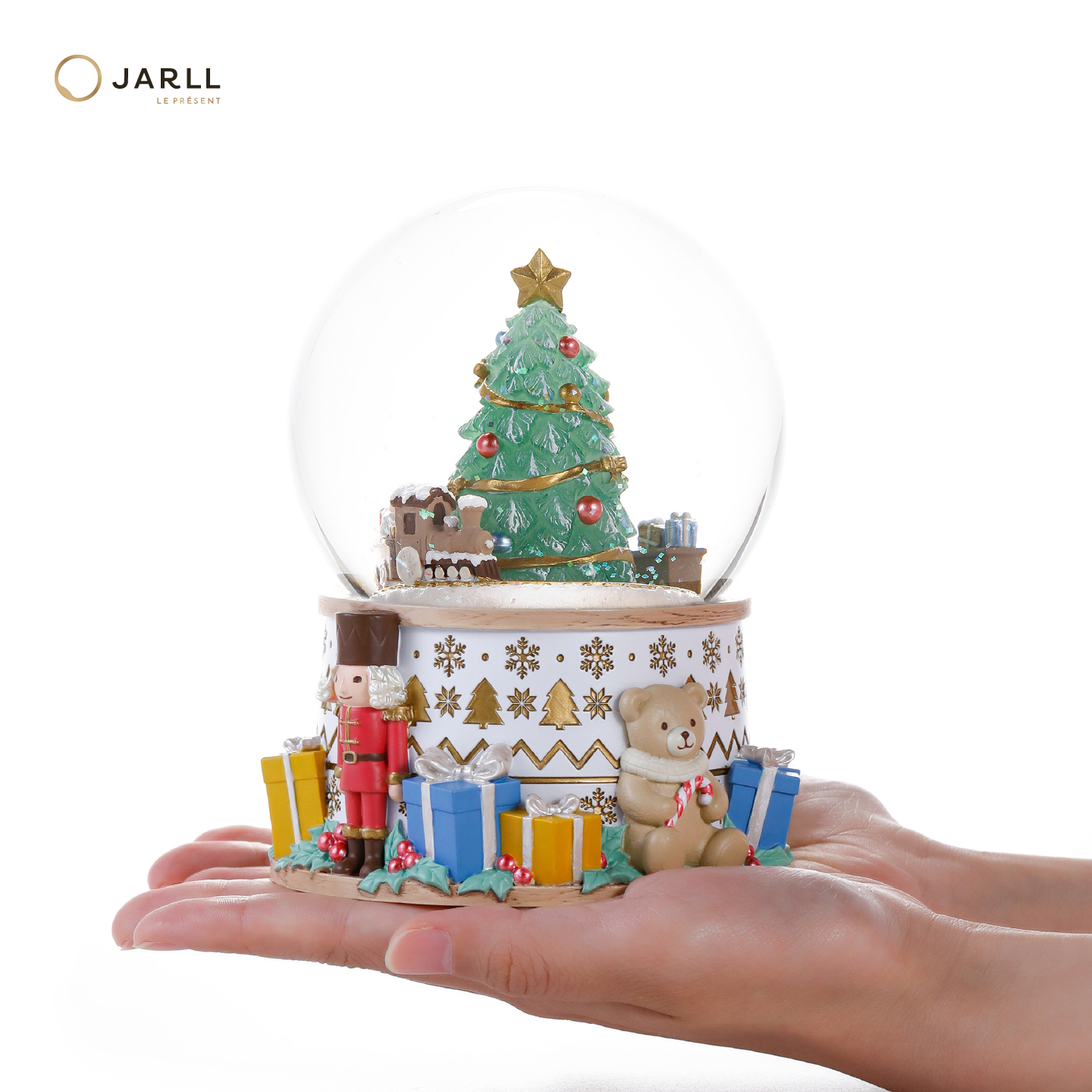 JARLL赞尔水晶球音乐盒旋转亮灯八音盒圣诞礼品送对象女朋友告白 - 图2