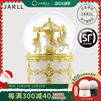 Zell JARLL rotating Trojan water crystal ball music box girl girls birthday Christmas present Valentines Day gift