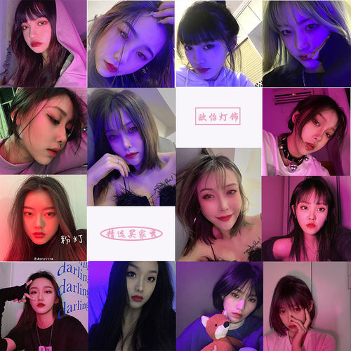 LED插电小夜灯氛围卧室蓝色拍照补光粉色七彩抖音同款紫色网红灯 - 图2