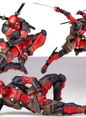 跨境动漫手办公仔 玩具模型 山口式关节可动死侍001 死侍手办玩偶