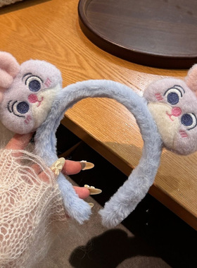 疯狂动物城毛绒发箍卡通朱迪狐尼克发箍可爱风高颅顶头箍网红发饰