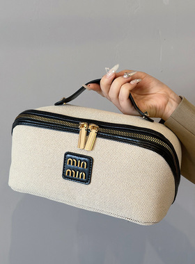 化妆包女包洗漱包化妆箱帆布便携大容量外出旅行分区化妆品收纳包