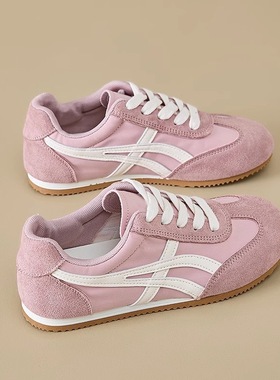 复古德训鞋女款2025春秋季新款百搭透气薄款小白鞋子休闲运动板鞋