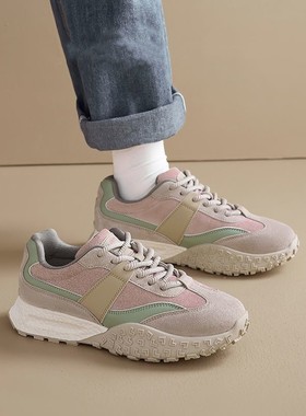 鞋子女款2025新款春秋季轻便软底不累脚阿甘鞋厚底老爹鞋旅游百搭