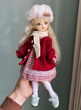 新款冬装6分bjd娃衣换装套装鬼妈妈玩偶30厘米娃娃衣服外套连衣裙