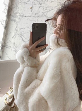 小香风羊羔毛茸茸短外套女2025秋冬新款复古港味加厚保暖宽松大衣