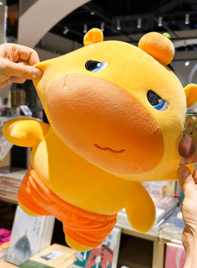 正版多爱水豚噜噜毛绒玩具公仔挂件小玩偶大号布娃娃搞怪生日礼物